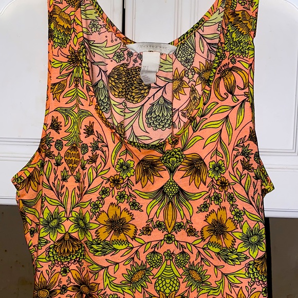 H&M environmentally conscious neon pink/orange/green sleeveless tank, S in EUC - Picture 2 of 4